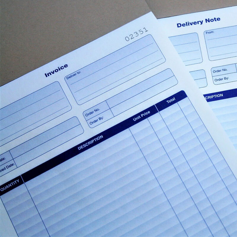 Custom Invoice Books NCR Duplicate Pads - Create Your Own